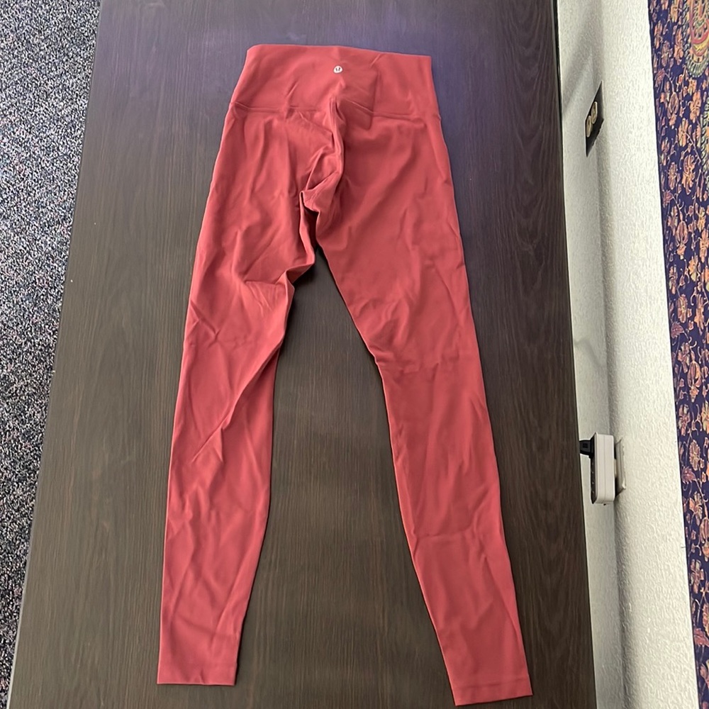 Lululemon Maroon Wunder Under 28" Leggings